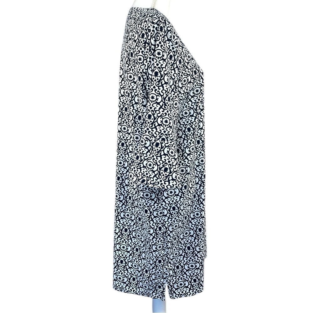 Coolibar - UV Tunic Dress for women in White and Navy Print Size Large - Picture 3 of 7